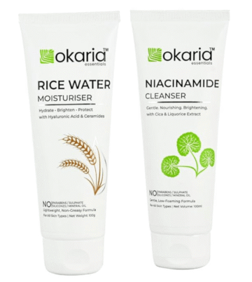 Rice Water Moisturiser and Niacinamide Cleanser Combo